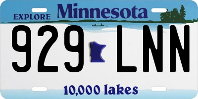 MN license plate 929LNN