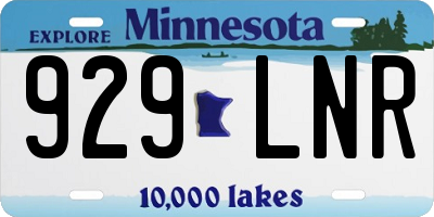 MN license plate 929LNR