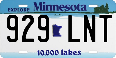 MN license plate 929LNT