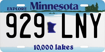 MN license plate 929LNY