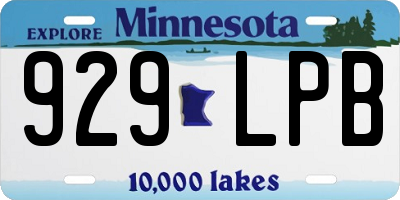 MN license plate 929LPB