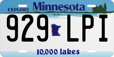 MN license plate 929LPI