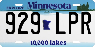 MN license plate 929LPR