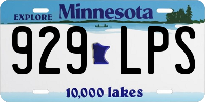 MN license plate 929LPS