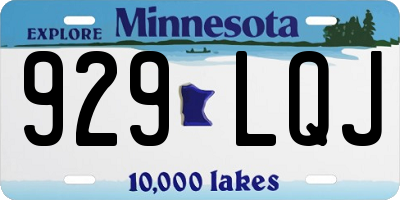 MN license plate 929LQJ