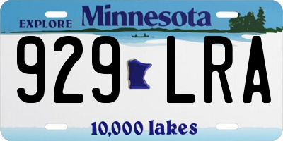 MN license plate 929LRA