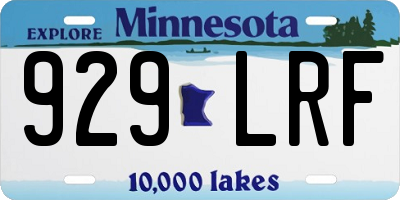 MN license plate 929LRF