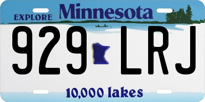 MN license plate 929LRJ