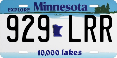 MN license plate 929LRR