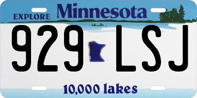 MN license plate 929LSJ
