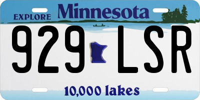 MN license plate 929LSR