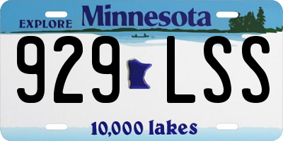 MN license plate 929LSS
