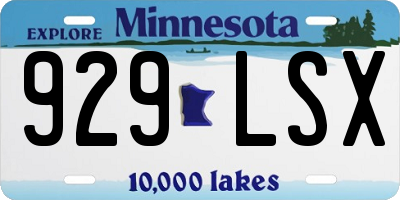 MN license plate 929LSX