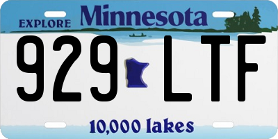 MN license plate 929LTF