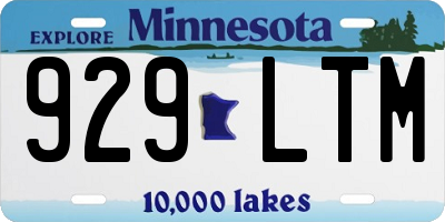 MN license plate 929LTM