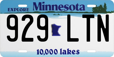 MN license plate 929LTN