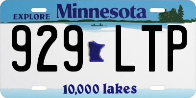 MN license plate 929LTP