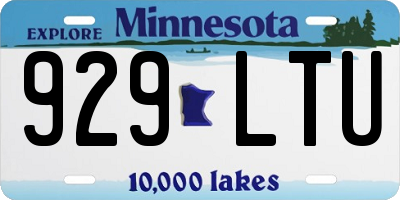 MN license plate 929LTU