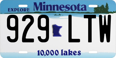 MN license plate 929LTW