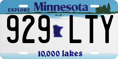 MN license plate 929LTY