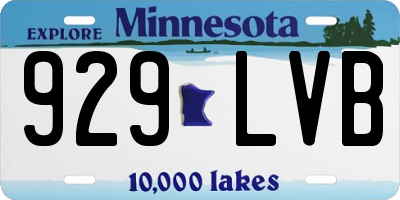 MN license plate 929LVB