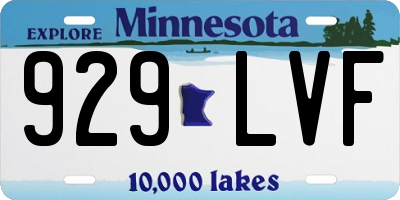 MN license plate 929LVF