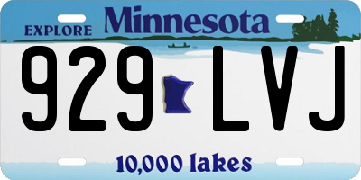 MN license plate 929LVJ