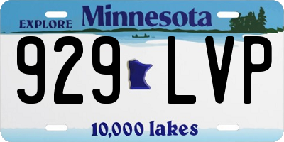 MN license plate 929LVP