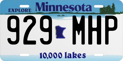 MN license plate 929MHP