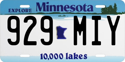 MN license plate 929MIY