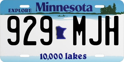 MN license plate 929MJH