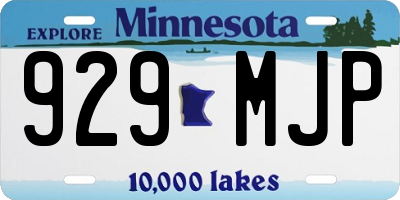 MN license plate 929MJP