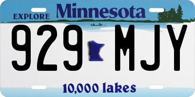 MN license plate 929MJY