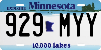 MN license plate 929MYY