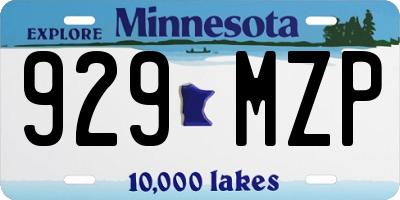 MN license plate 929MZP