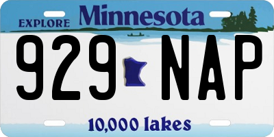 MN license plate 929NAP