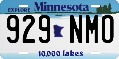 MN license plate 929NMO