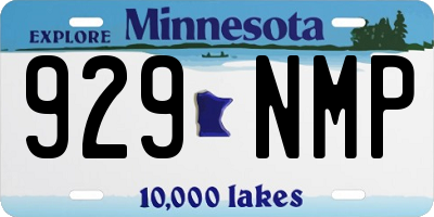 MN license plate 929NMP