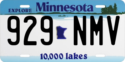 MN license plate 929NMV