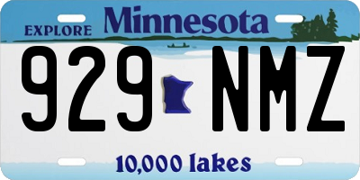 MN license plate 929NMZ