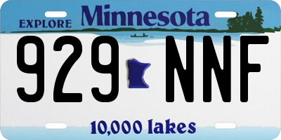 MN license plate 929NNF