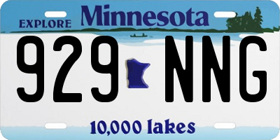 MN license plate 929NNG