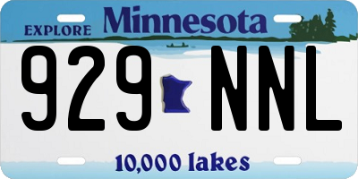 MN license plate 929NNL