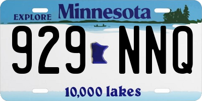 MN license plate 929NNQ