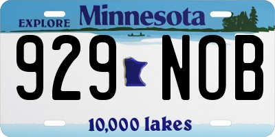 MN license plate 929NOB
