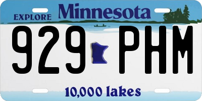 MN license plate 929PHM