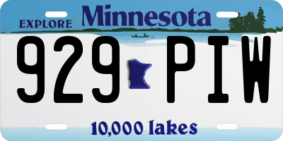 MN license plate 929PIW