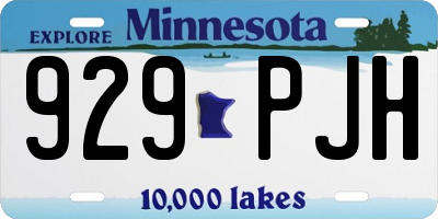 MN license plate 929PJH