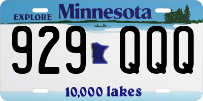 MN license plate 929QQQ