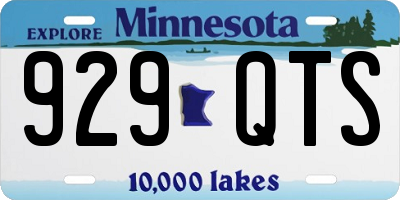 MN license plate 929QTS